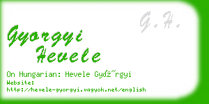 gyorgyi hevele business card